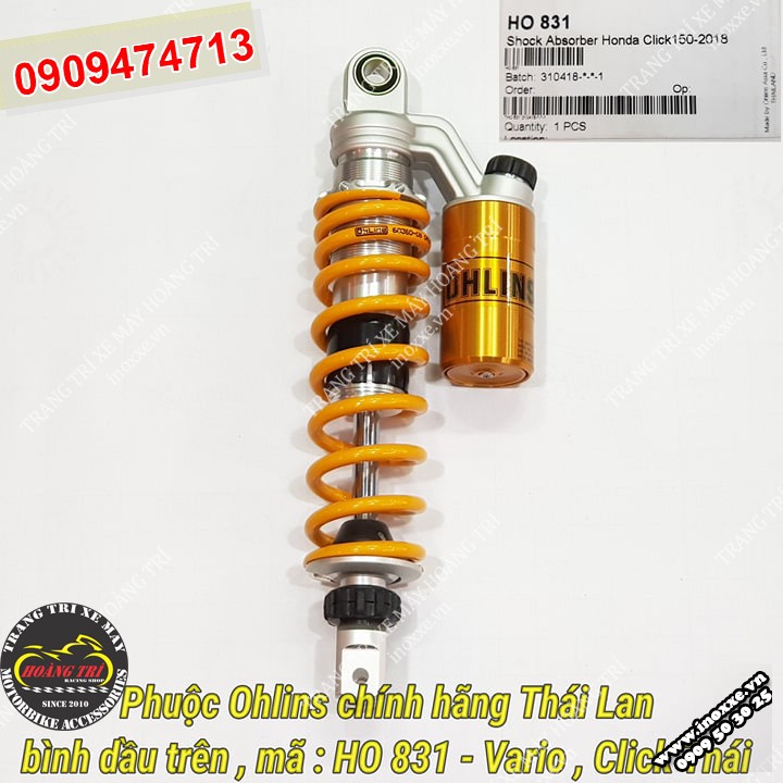 Phuộc Ohlins chính hãng bình dầu trên HO 831 lắp Vario ,Click Thái